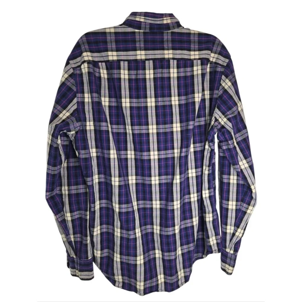 J. Crew Shirting's Men's Washed Tartan Plaid Long Sleeve Button Down Shirt